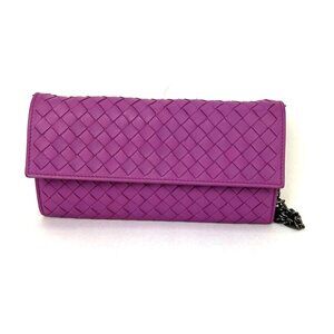 Bottega Veneta Nappa Intrecciato Contiental Flap Wallet Clutch